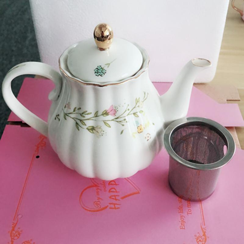 Gold-plated Flower Cup&saucer Dining Table Coffee Mug Delicate Porcelain Mugs Afternoon Tea Teacup Fruit Juice Container