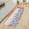 1 Stück Anti-Ermüdungs-Küchenteppiche Lavendel Blumenmuster Wasserdicht Rutschfest Dick Gepolsterte Küchenmatte Hochbelastbar Komfort Stehmatte für Küche