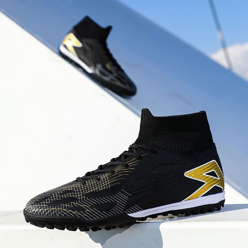 Football Shoes Male High-top Artificial Grassland Training Student Football Game Boots Children Football Boots