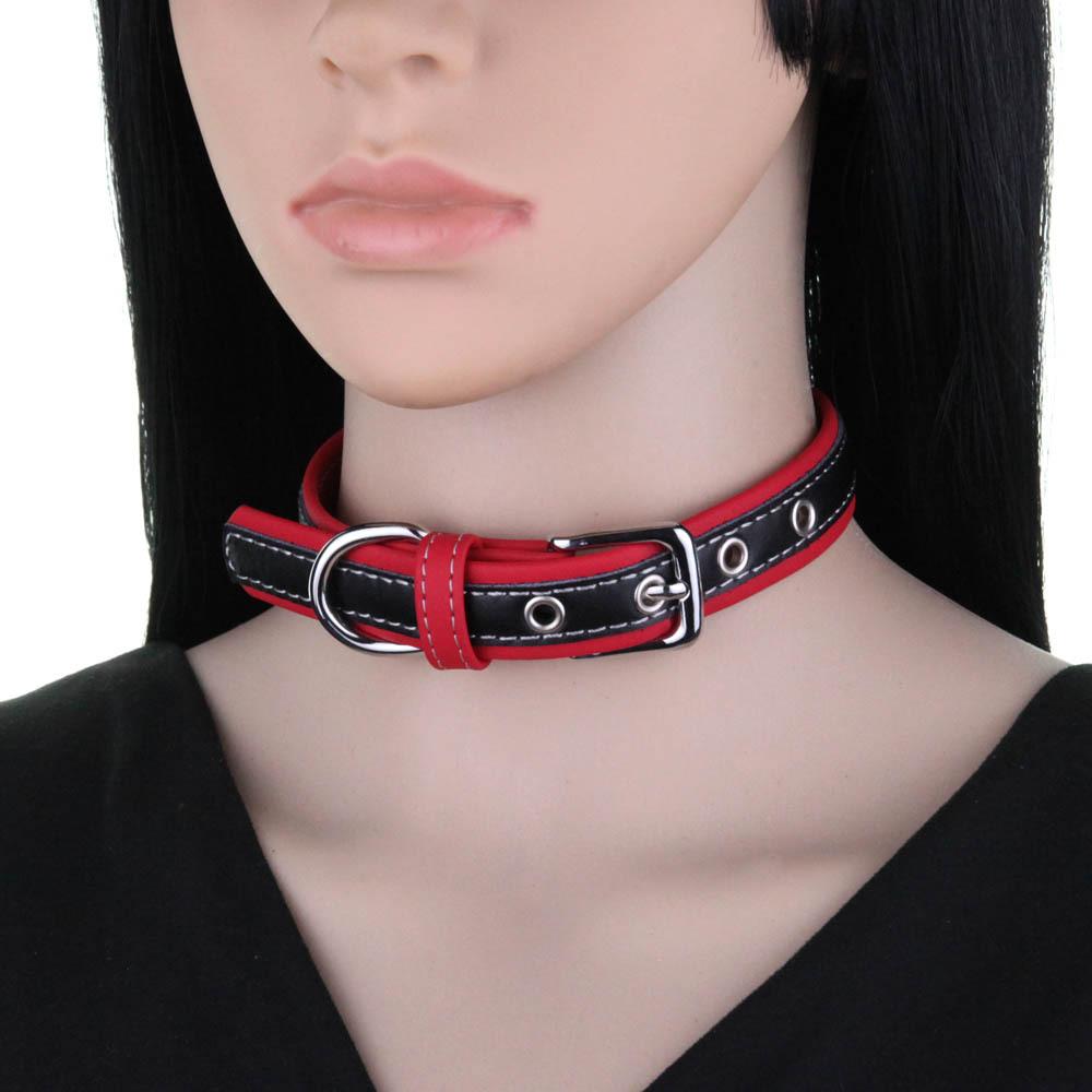 Leather Choker Collar For Women Punk Chocker Necklace Rave Festival Party Wear  New Jewelry