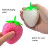 Jucărie Fidget Căpșună Squishy Schimbătoare de Culoare Jucărie Senzorială Căpșună Drăguță Jucărie de Strâns pentru Decompresie Cadou pentru Prieteni