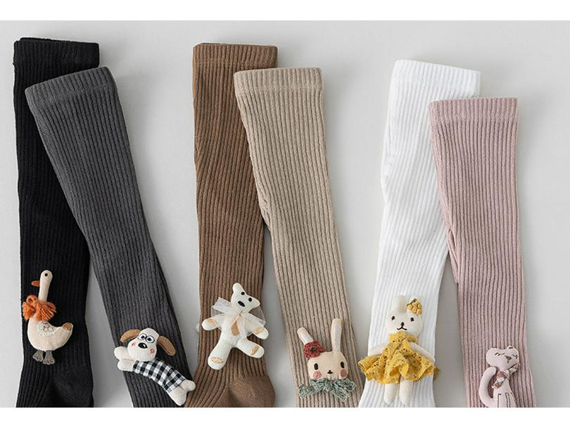 New Spring/Autumn Girls' Tights: Baby Base Layer Pants & One-Piece Combed Cotton Socks
