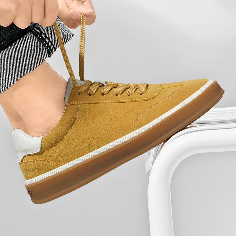 2025 Neue Lässige Leder Rutschfeste Walking Sneakers Bequeme Neue Freizeitspaziergang Outdoor Schuhe Marke Echtes Leder Herren Oxford Schuh