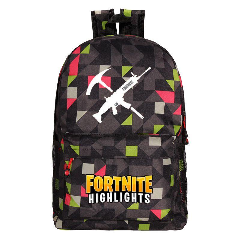 Fortnite High Capacity Backpack Canvas School Bag With Breathable Material