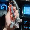 New Diamond Bulldog Puppy Keychain: Cute & Exquisite Charm for Keys or Bags