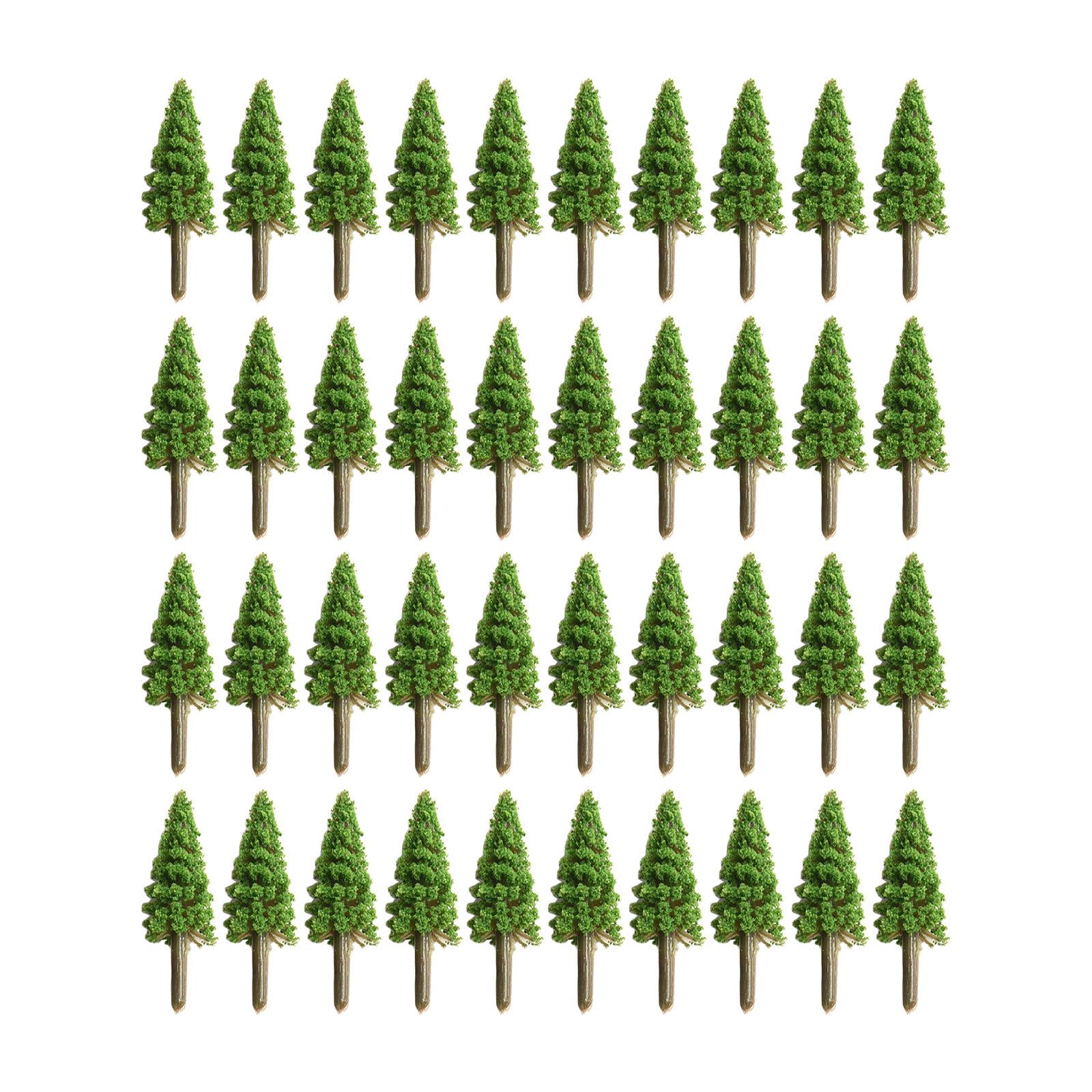 

Decoration 40x Model Landscape Miniature Railroad Scenery Tree Decoration H 3.5CM