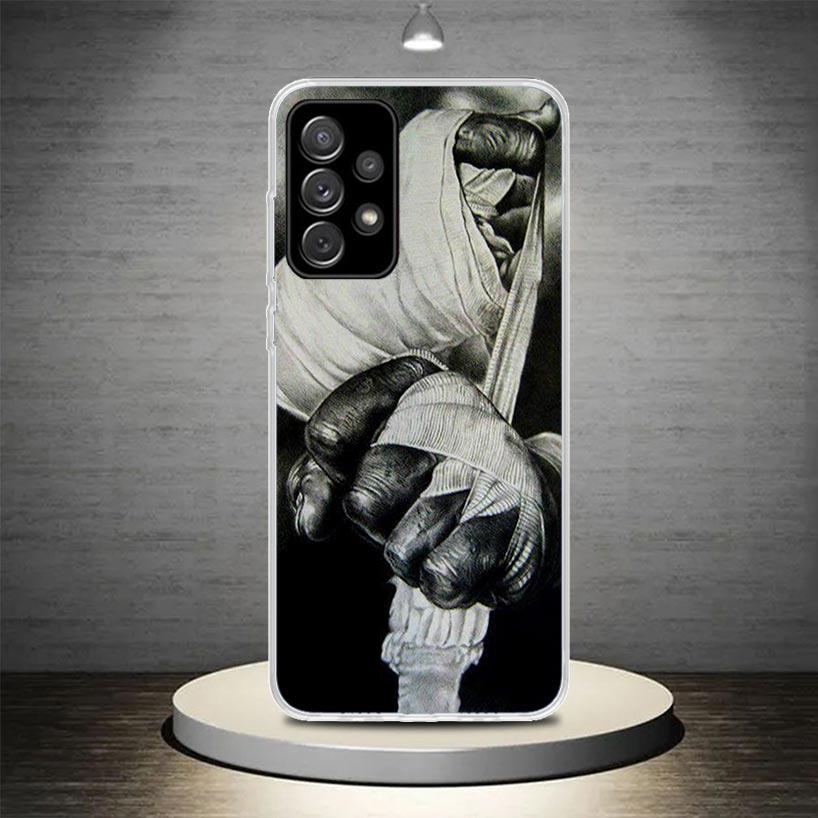 Muay Thai Fight Boxing Phone Case Cover For Samsung Galaxy A13 A14 A15 A16 A17 A53 A54 A55 A56 A33 A34 A35 A36 A23 A24 A25 A26 A