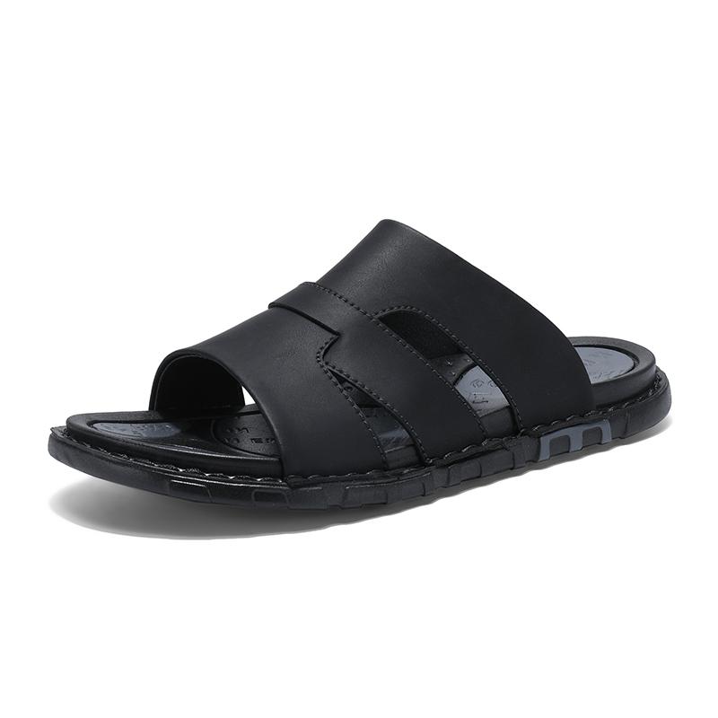 Fashion Mens Slippers Summer Casual Shoes Beach Sandals Outdoor Slides Walking Comfort Leather Luxury Designer Fashion Lightweight