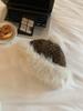 Big Head Circumference Antifreeze Ear Protection Hat Splicing Hairball Mongolian Hat Thickened Warm Knitted Fluffy Hat Women's Winter