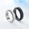 6mm Anxiety Fidget Spinner Rings for Men Smooth Stainless Steel Spinning Rotating Ring for Women Anti Stress Jewelry Gift