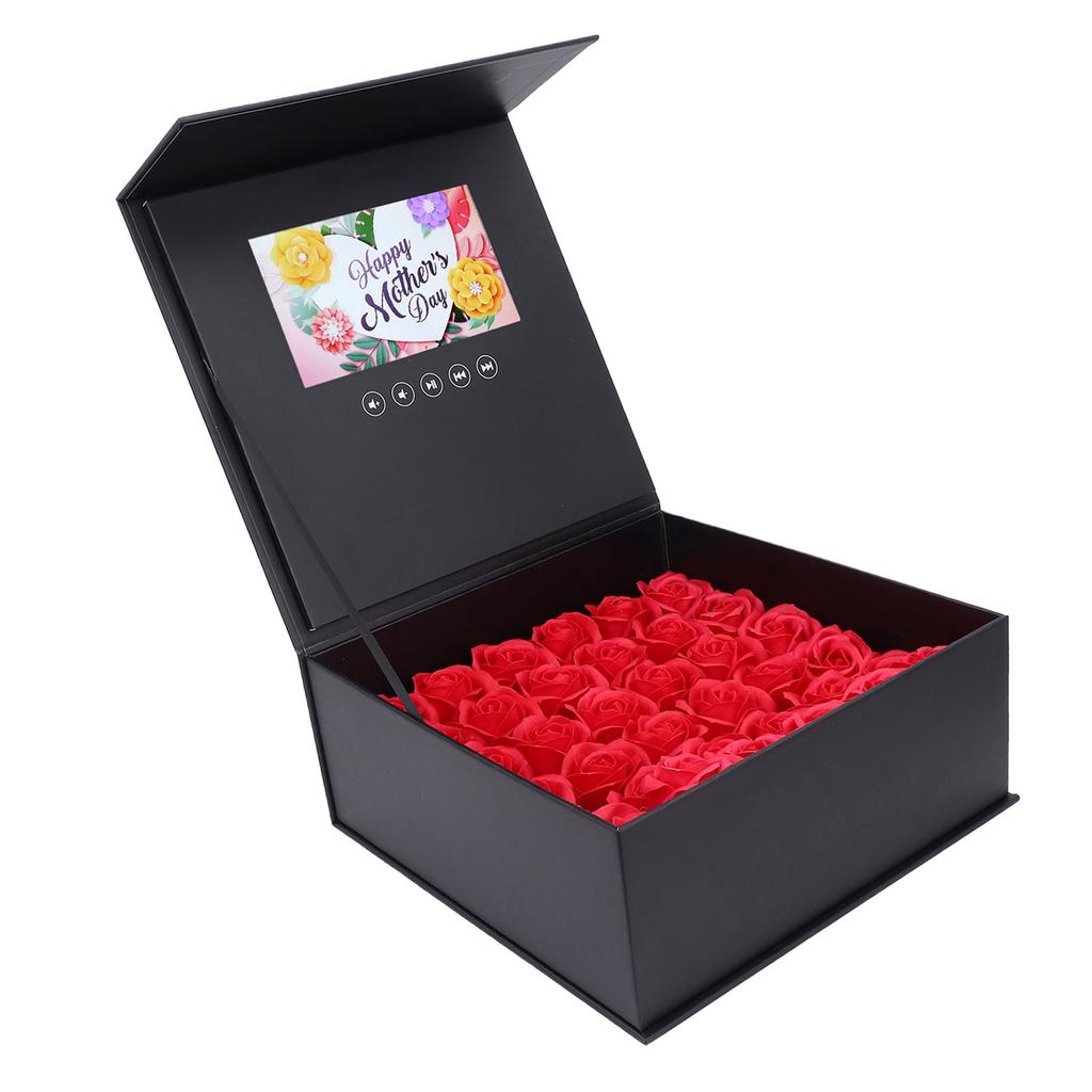 Jewelry Flower Box 7 Inch Color Display Video Greeting Card High Definition Playback for Wedding Advertising Marketing