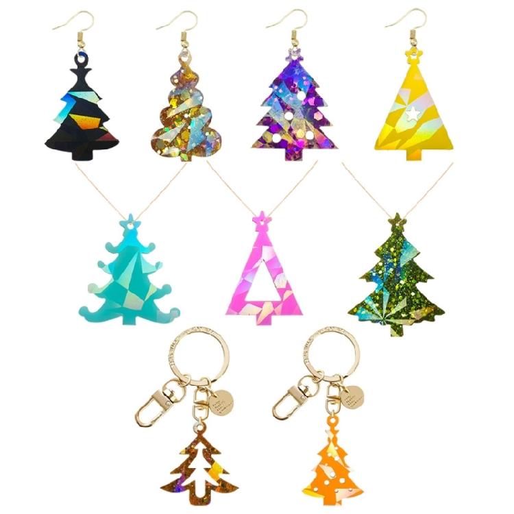 Beautiful Christmas Tree Mold DIY Craft Holiday Decoration Holographic Tree Mold