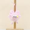 Bow Cuter Coal Ball Doll Keychain Pp Cotton Stuffed Charm For Bag Decoration