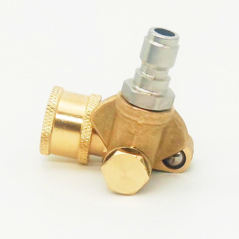 4500 Psi Pressure Washer Pivoting Coupler 1/4 Inch Quick Connect Adaptor Gutter Cleaning Attachment