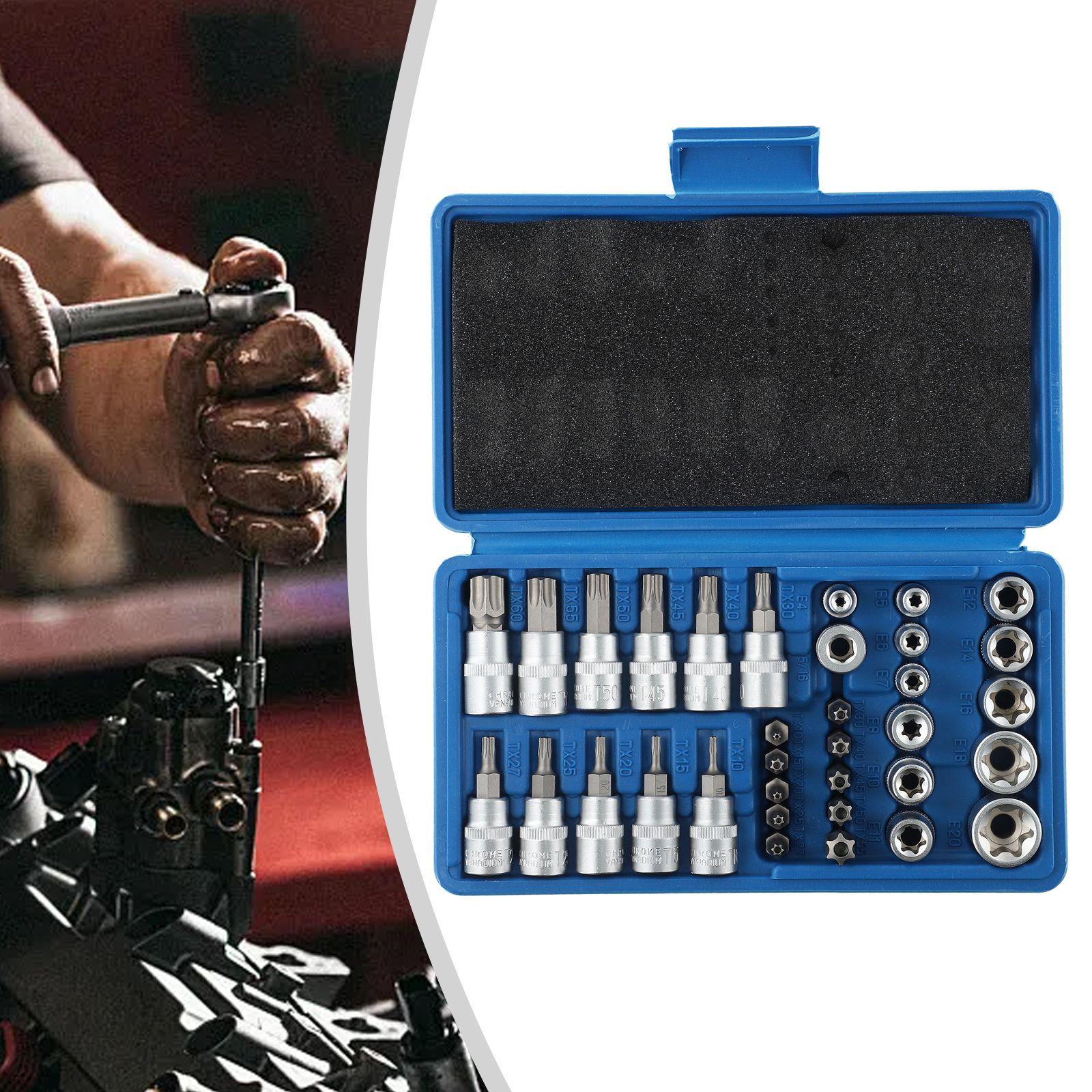 

Bits Drive Tool Bits Socket Bits Attachments Brand New Hand Tools 34pcs/set High Quality Star Head Batch Socket China Mainland