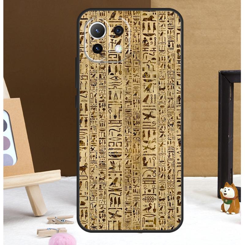Ancient Egyptian Hieroglyphic Case For POCO X6 Pro M6 X3 X4 X5 F3 F5 M5s Xiaomi 13 14 Ultra 12 Lite 11T 12T 13T Pro Cover
