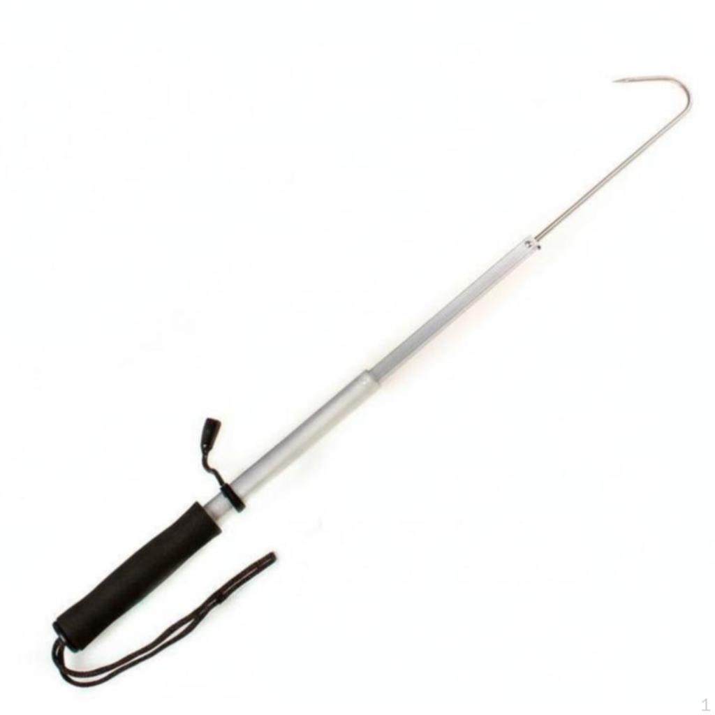 Stainless Steel Fishing Hook, Telescopic Grabber, Ergonomic Handle S White