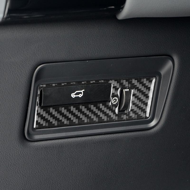 For Land Rover Range Rover Sport 2014-2017 Real Carbon Fiber Sticker Rear Trunk Switch Panel Car Accessories Interior Decorative