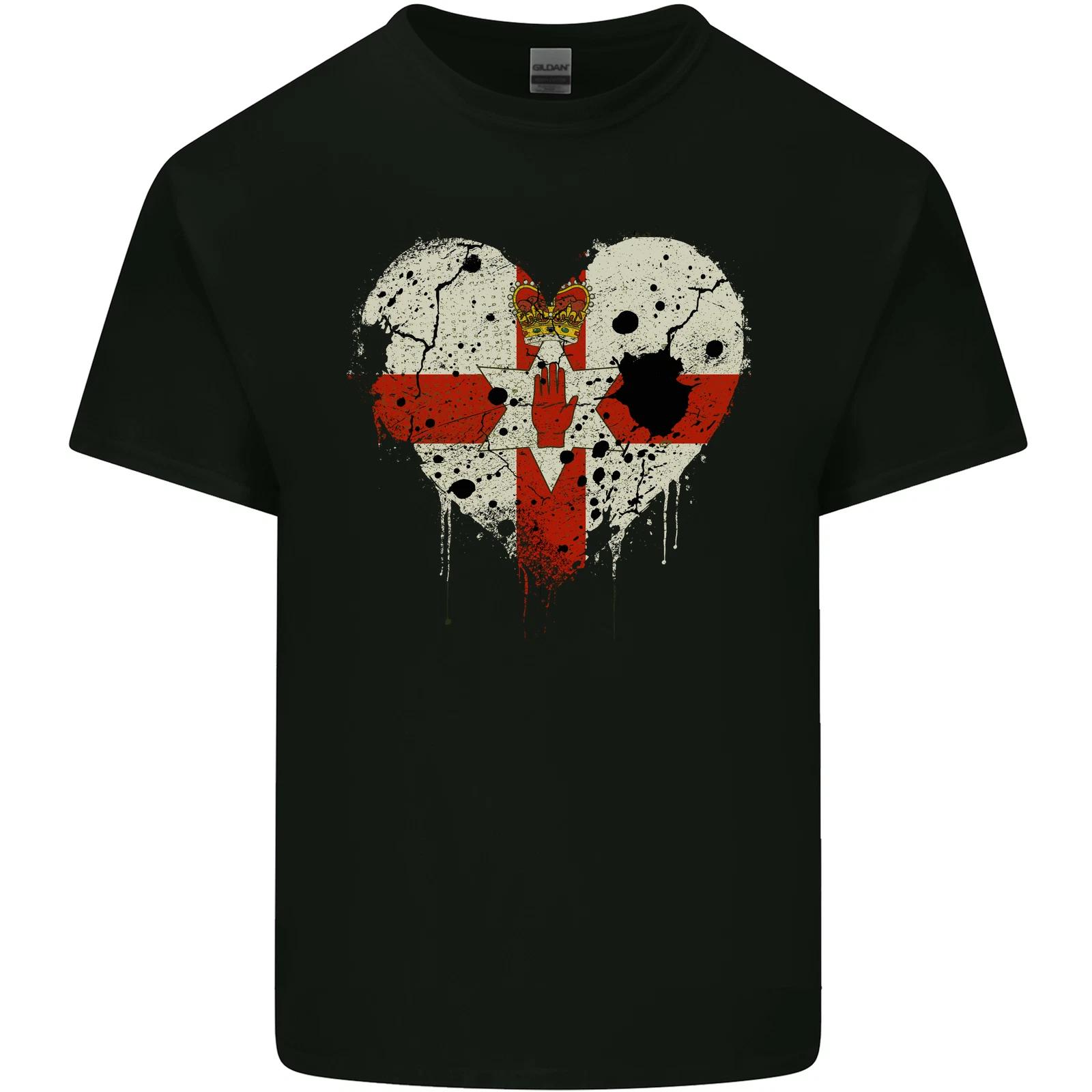 Love Flag N. Ireland Northern Ulster Football Rugby Kids T-Shirt Childrens S