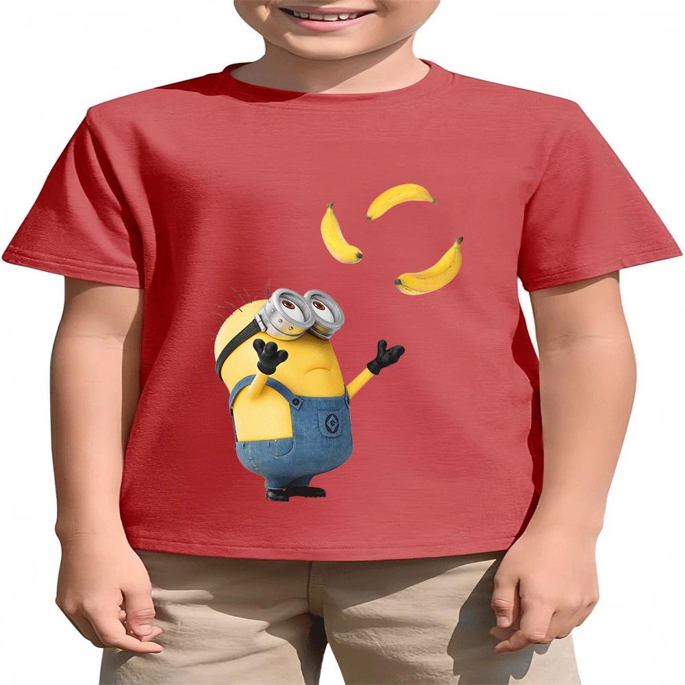 2026 Hot-Selling Children's T-Shirt Minions Summer Cartoon Print Fashion Boys and Girls