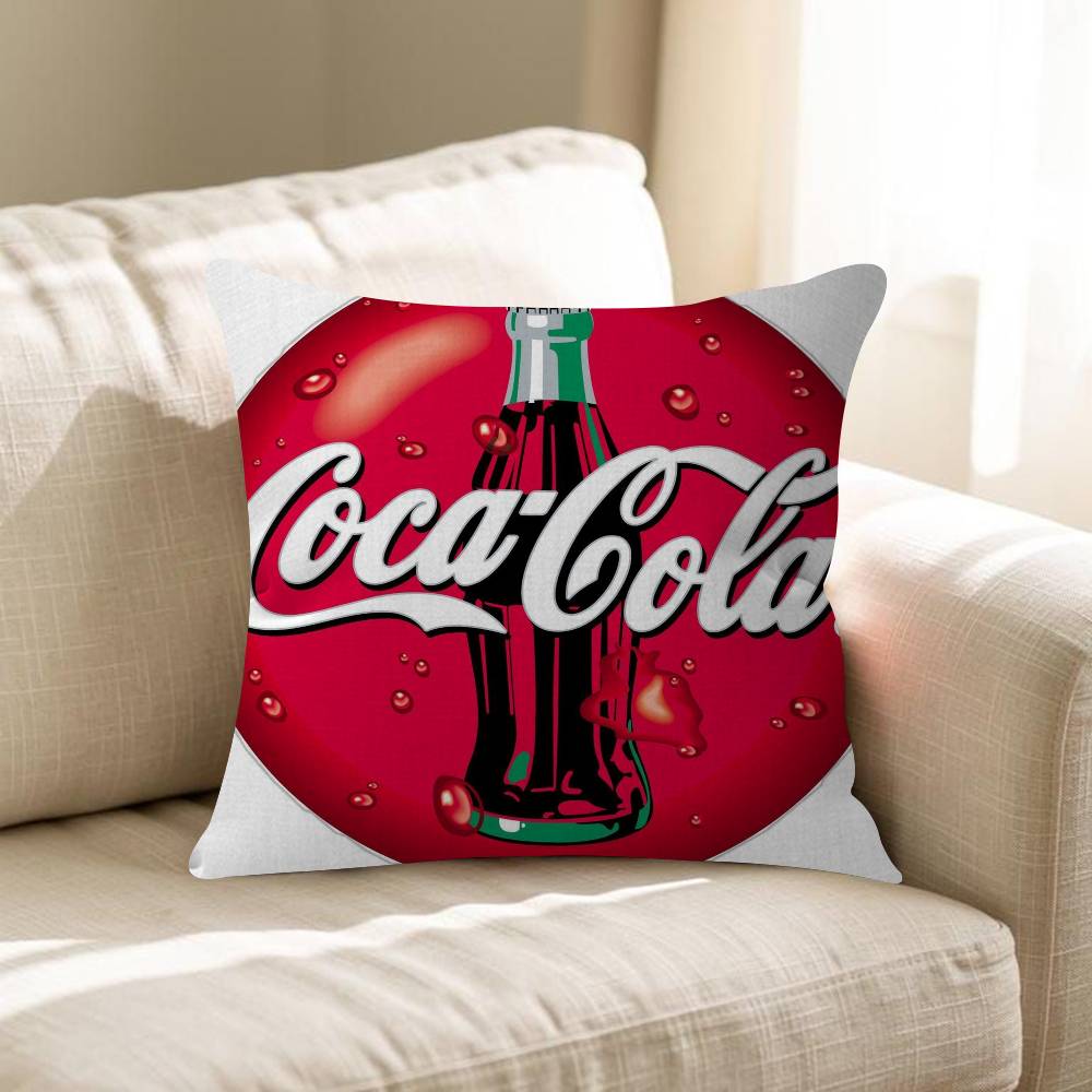 Soda Water CCocaCCola Personalized Pillow Cover Kids Bedroom Wild Party Decor Pillowcase Kid Birthday Shower Gift