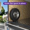 Wall Mount Spare Tire Mount for Enclosed Trailers, Upgraded Spare Wheel Carrier Fit for Camper Spare Tire, Boat Trailer, Garages and Warehouses