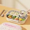Stainless Steels Meal Preps Container Leak Proof Multiple Compartment Microwaveable Lunch Box For Travel Outdoor Use