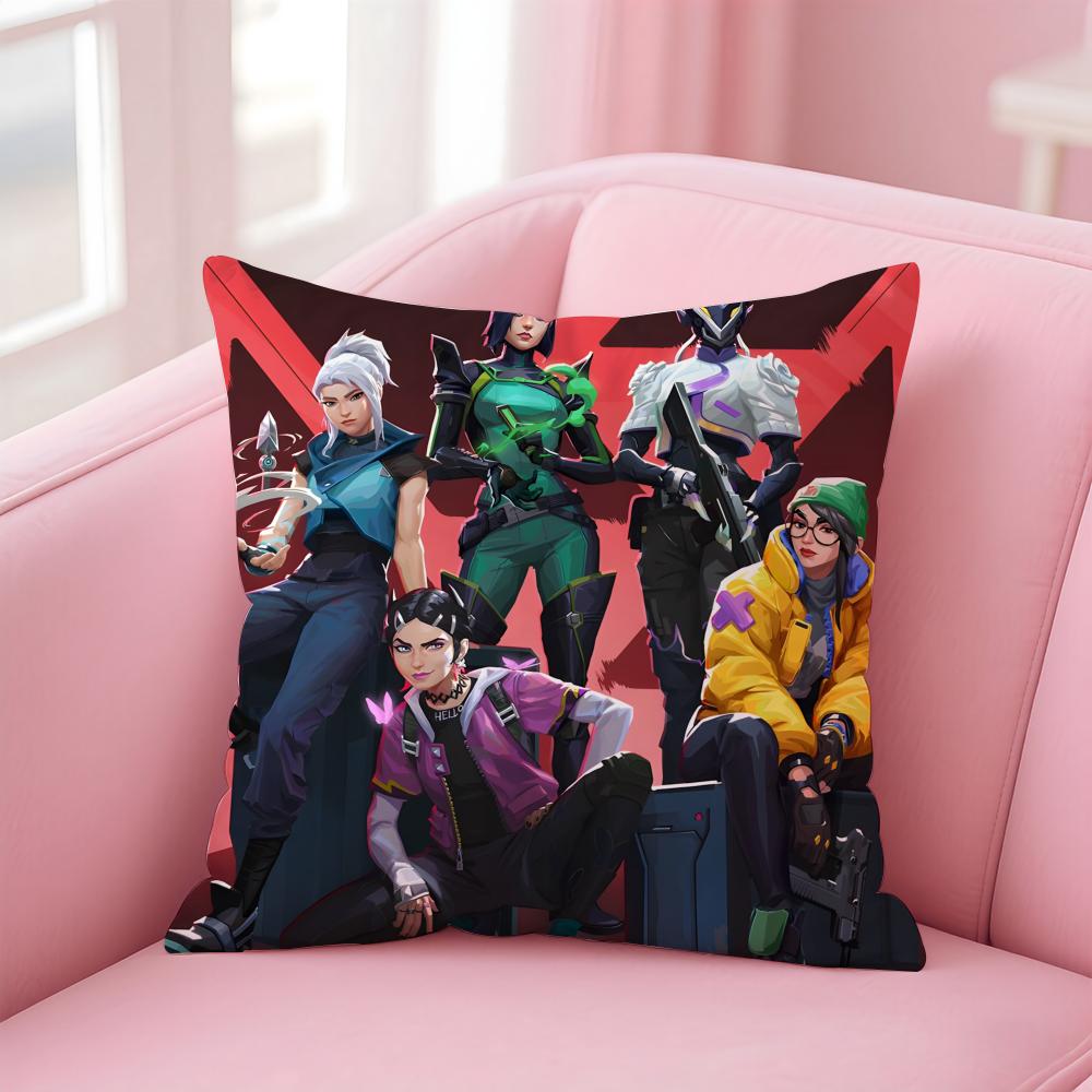 game tactical VVALORANT Cushion Cover Pillow Case Soft Friendly Fabric  Concealed Zipper