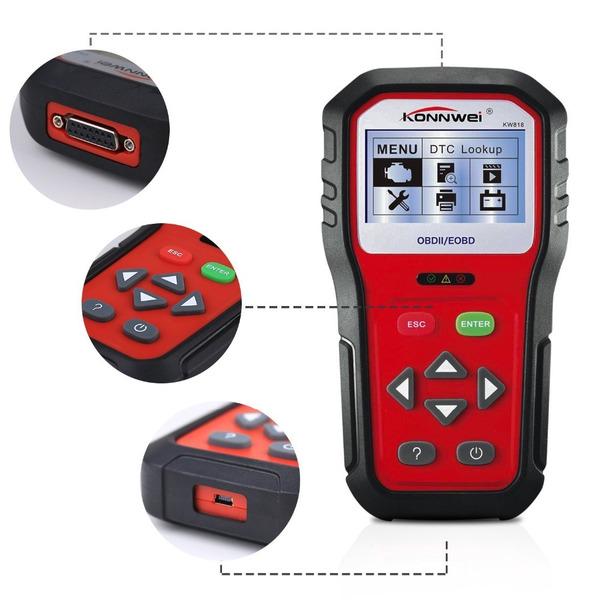 BW Car Code Reader KW818 OBD2 EOBD Car Error Code Reader Scanner Automotive Diagnostic Scan Tool Better - View #4