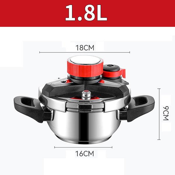 

1.8L/2.4L Mini Pressure Cooker With Glass Lid One-Hand Rotating Lock Olla de Presion 3-In-1 Stainless Steel Pressure Cooker
