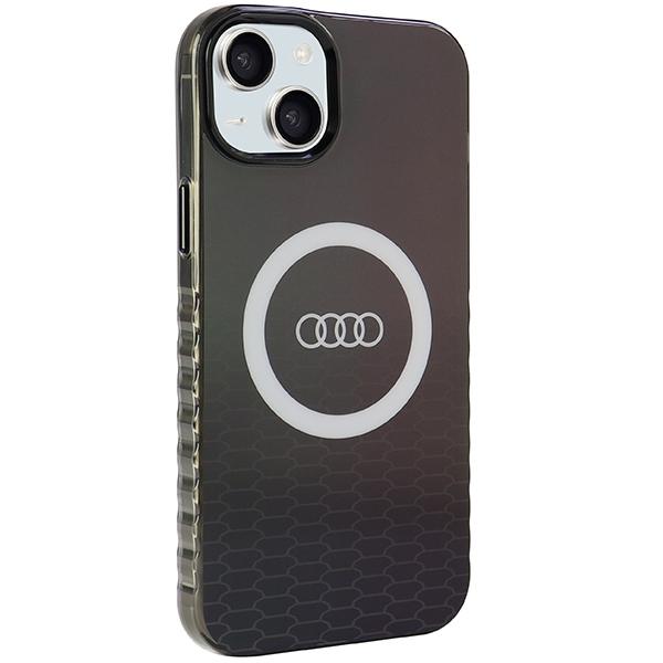 Audi Iml Big Logo Magsafe Case Iphone 15 Plus / 14 Plus 6.7 Czarny/Black Hardcase Au-Imlmip15M-Q5/D2-Bk