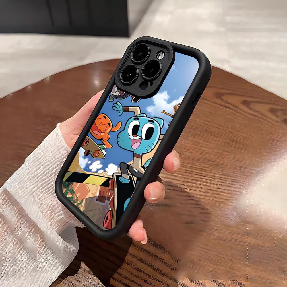 A-Amazing World Gumball Anime Phone Case For IPhone 17 Pro Max 15 Pro 16 14 Plus 12 13 Mini 11 Pro Shockproof Soft Cover
