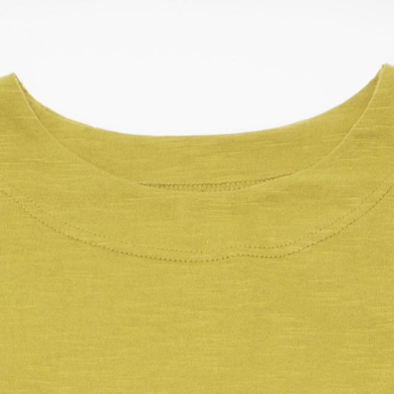 Shop   Women Simple Slab Round Neck Long Sleeve T shirT Dai Wsh 1001 whiTe