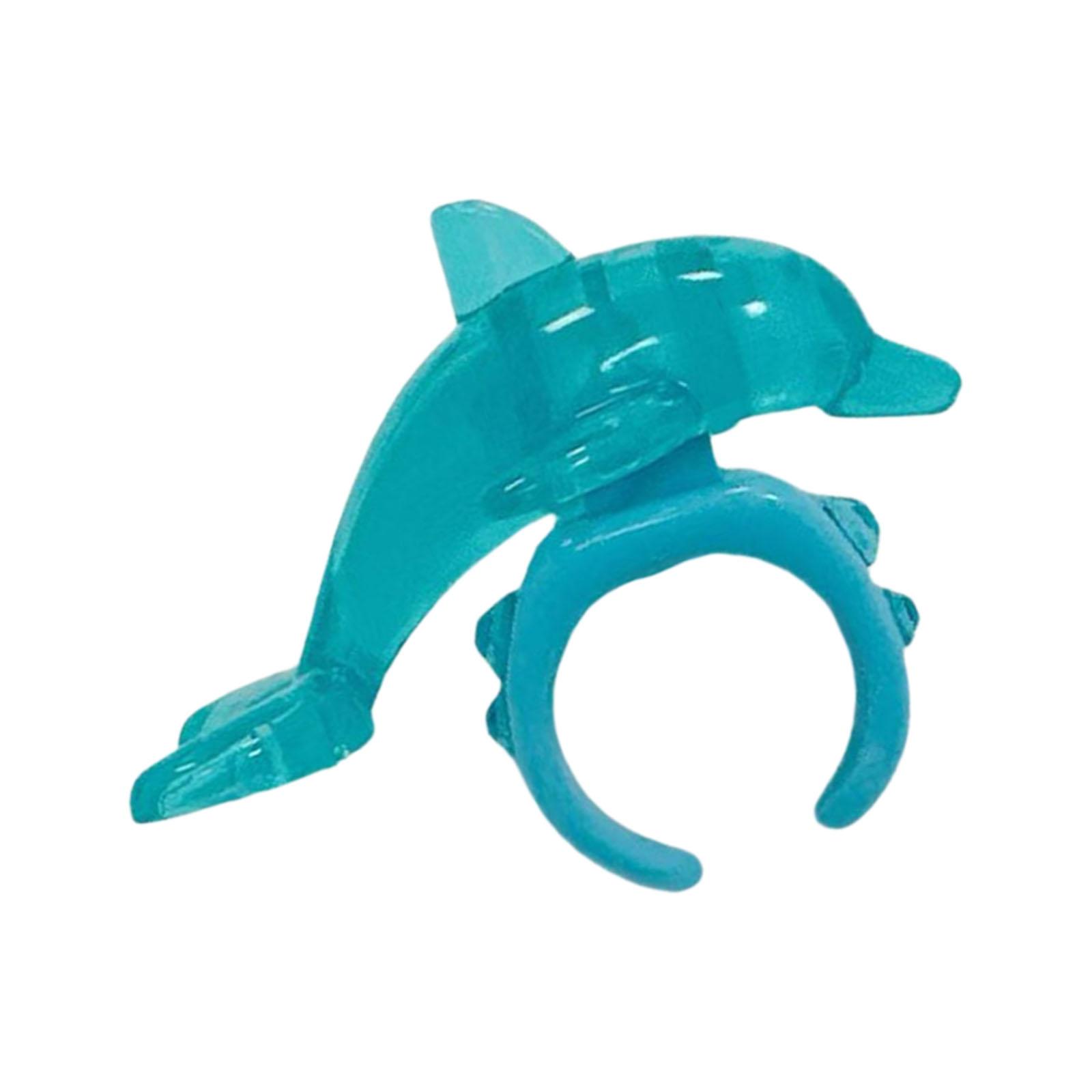 

Charming Ocean Creature Design Removable Ring Adjustable Size Daily Wear Jewelry Trendy Dolphin Accessory 1