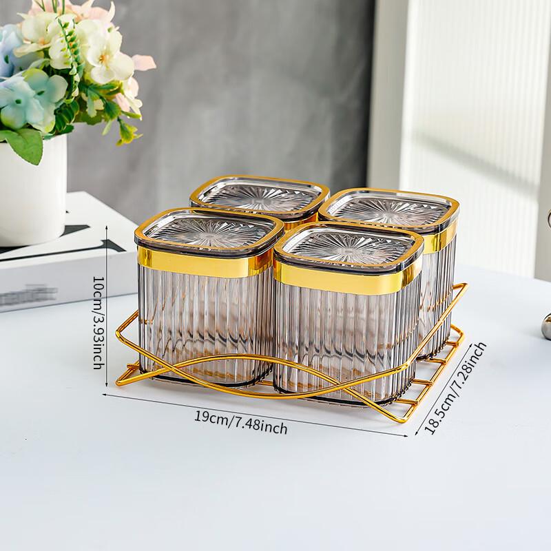 ZISIZ Küchen-Getreidevorratsglas mit C-förmigem Gestell