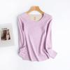 Women's Wool Silk Thermal Seamless Base Layer Top with Velvet Lining
