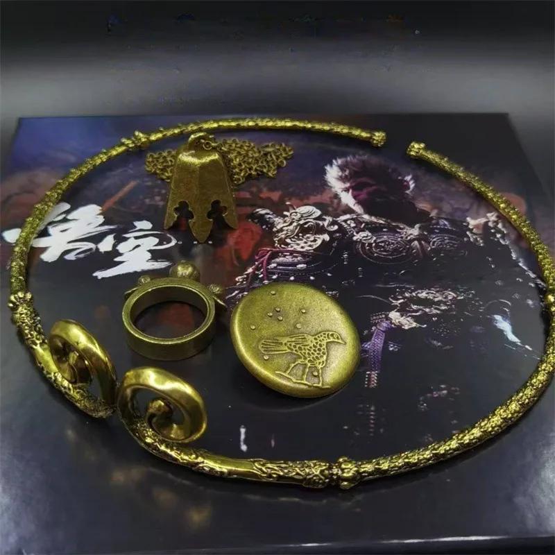 Black Myth Goku Akcesoria do Gry Naszyjnik Pierścień Odznaka Rajstopy Zestaw Czterech Metalowych Rzemiosł Edycja Kolekcjonerska Deluxe Prezent dla Przyjaciół