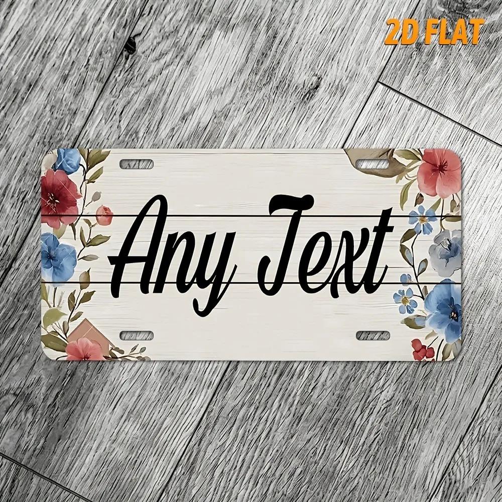 Personalized Plant-Themed 2D Flat Plaque Custom Text 30x15cm Home Garden Decor