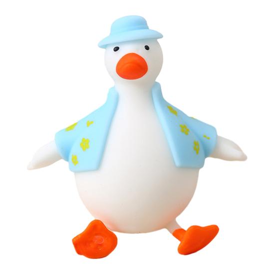 Stress Relief Duck Squeeze Toy Cartoon Dressed Duck Sensory Toy Slow Rebound Stretchy Animal Fidget Toy Decompression Tool