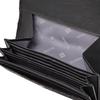 Indenya Long Wallet, Wallet Case Z, Black Deer Leather with Black Lacquer, Clematis Pattern, 2314-01-169