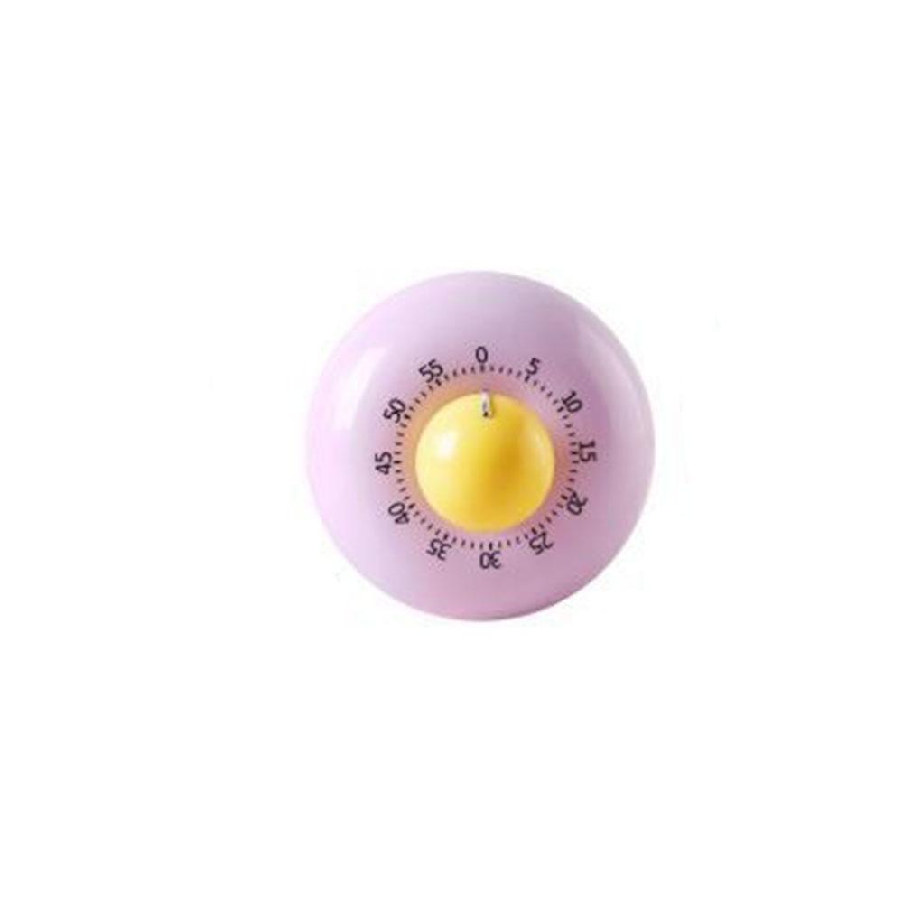 Magnetic Suction Countdown Alarm Clock Mechanical Operation Baking Reminder  Time Management фиолетовый