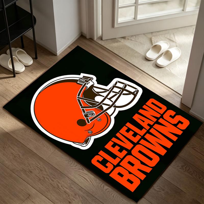 Cleveland Browns A rug suitable for office chair areas living rooms and computer desks perfect for home offices and an ideal holiday gift