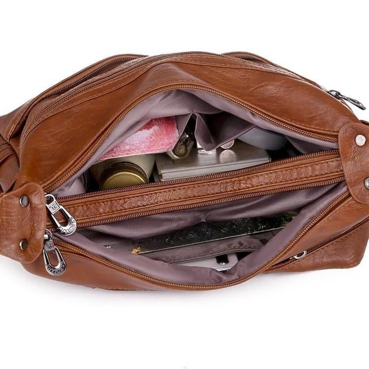 Damen Weiches Leder Großvolumige Ein-Schulter Umhängetasche