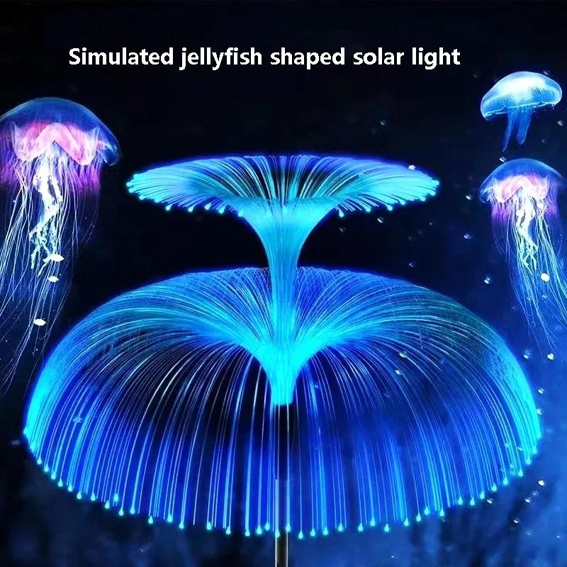 Solar Jellyfish Lamps Outdoor Garden Pathway Lights Waterproof Lawn Lights Solar Power Yard Walkway Patio Decor