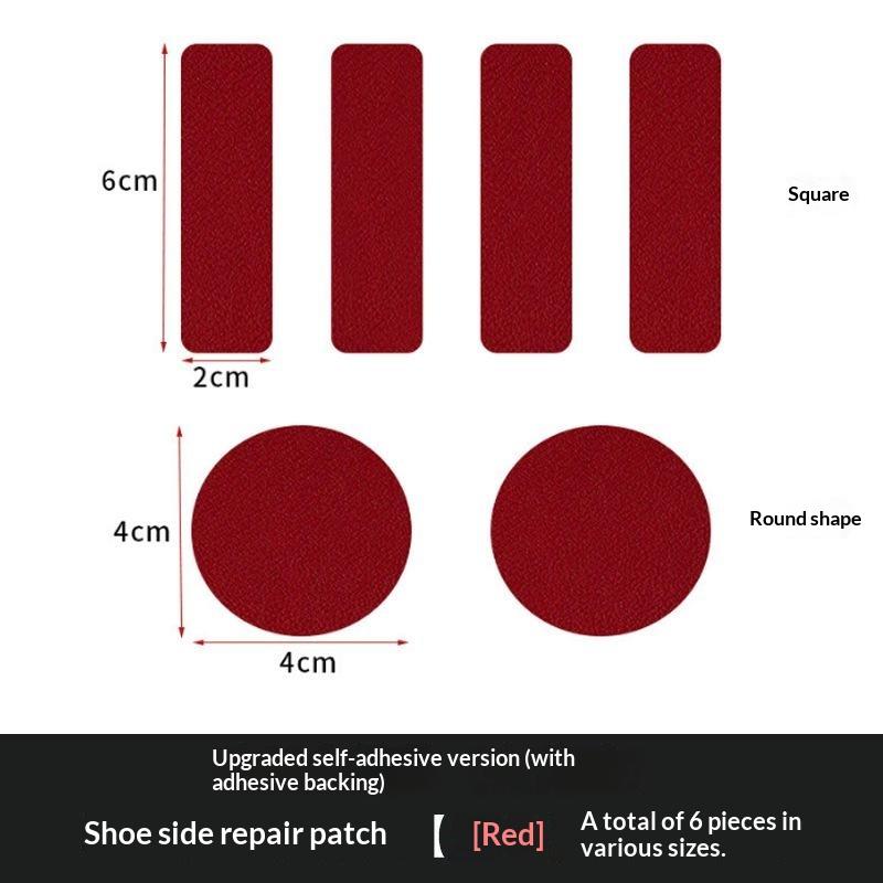 6Pcs Shoe Repair Patches For Heel And Inner Lining Wear Self-Adhesive Repair Stickers For Sneakers Shoes