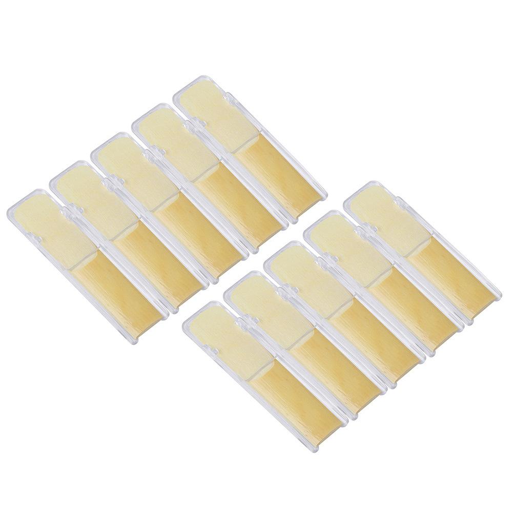 Pack of 10: Saxophone Reeds In E-flat 2.5 Clarinet Reeds Individual Reed Holder