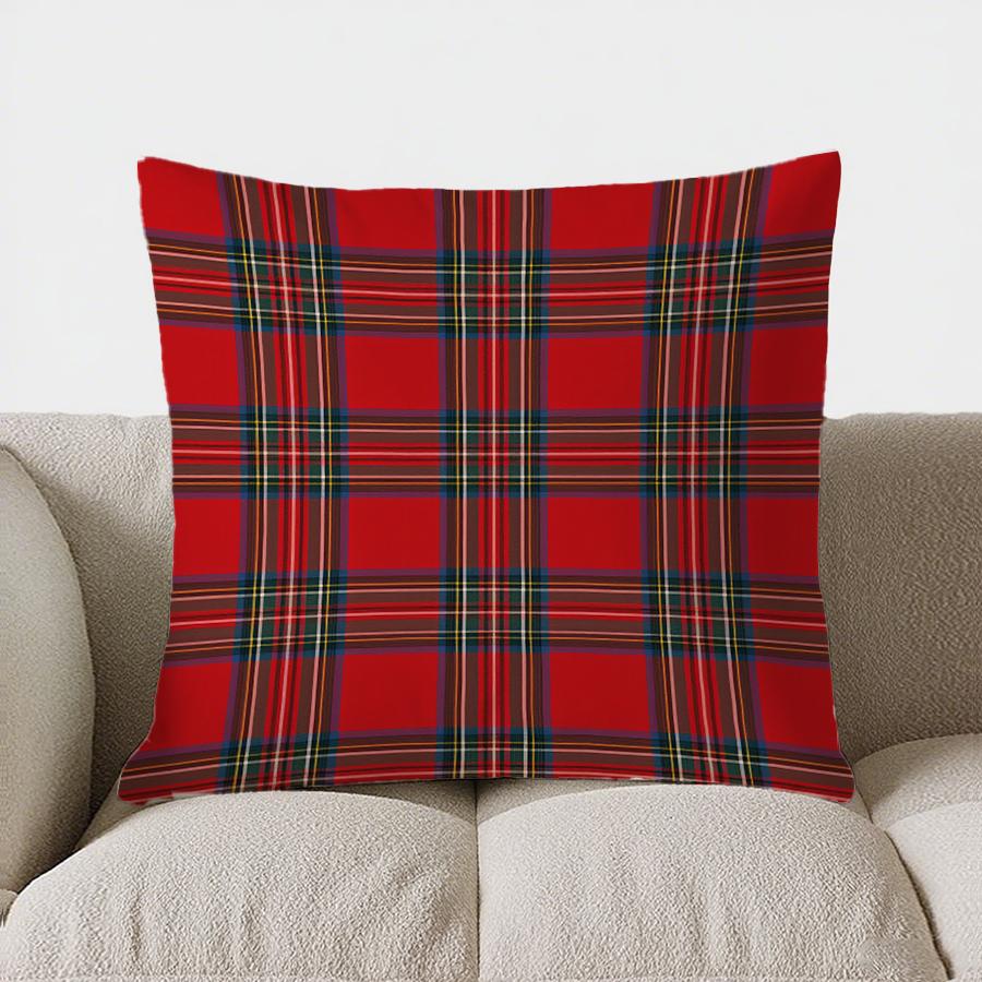 Home Decor Red Plaid Pattern Throw Pillow For Home Pattern Cushion Cover Suitable For Sofa Bedroom Car Pillow Cover