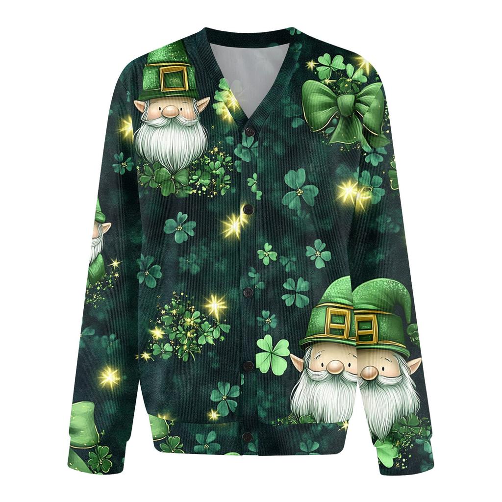 Pánský ležérní módní kardigan s dlouhým rukávem a jednořadým zapínáním na knoflíky