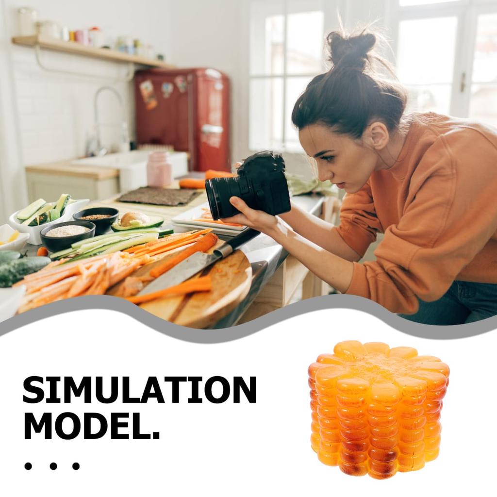 DECHOUS Corn Food Edible Barbecue Fake Food for Photo Prop Sample, Realistic, Lifelike, Corn, Display, Kitchen, Party, Decoration,