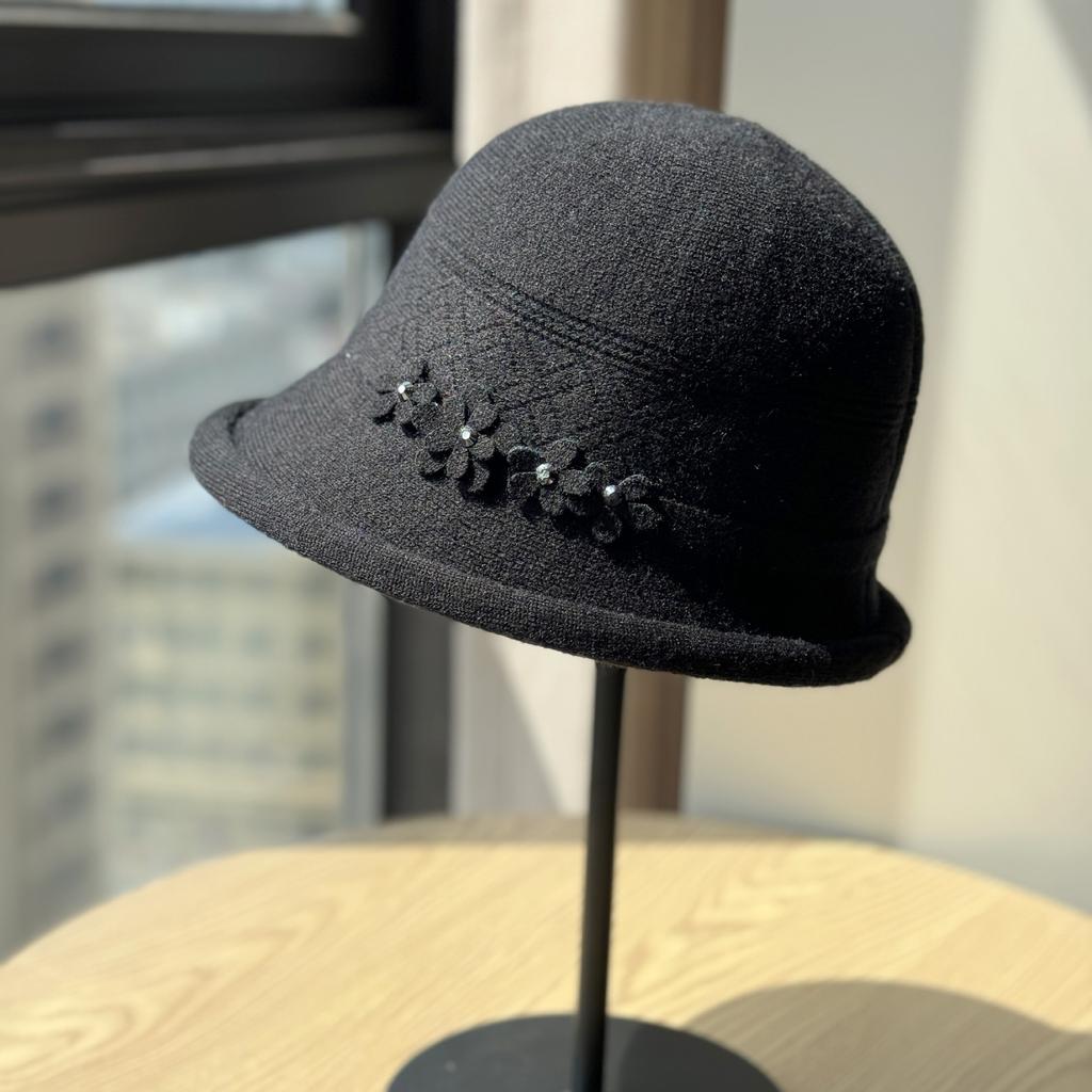 Cappello da Pescatore Autunno e Inverno per Madre di Mezza Età e Anziani Cappello Caldo e Antivento Cappello in Maglia per Anziana Nonna Colore Unico Anti Freddo